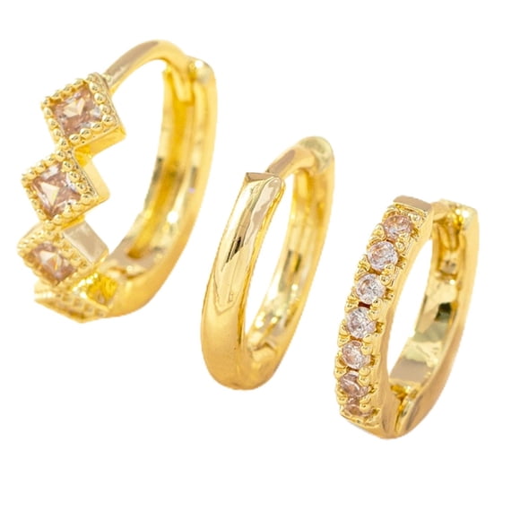 Hypoallergenic Flat Back Earrings for Women14K Gold Plated Earring Stacks Dainty Small Stud Hoop Earrings Cartilage Earring Set for Multiple Piercing Hypoallergenic Creative Drop Jewelry Gifts