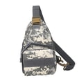 thumbnail image 4 of Bolso bandolera para hombre perfecl bolso de pecho con múltiples bolsillos Gris, 4 of 7