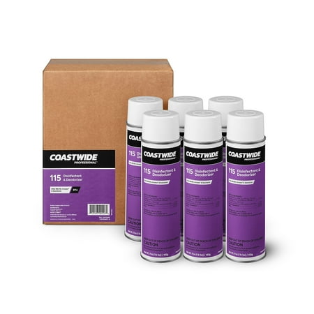 coastwide professional 115 disinfectant & deodorizer 17 oz. 6/carton (cw115ar17-a)