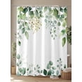 thumbnail image 4 of Green Eucalyptus Leaf Shower Curtain, Country Plant Farm Waterproof Shower Curtain Set with 12 Hooks Lightweight Washable Fabric Shower Curtains for Bathroom 72x78 Inches, 4 of 6
