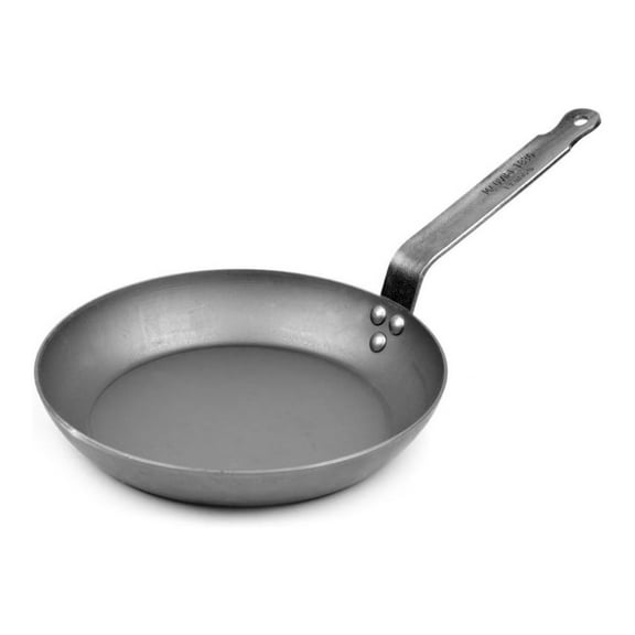 M'Steel Black Carbon Natural Nonstick Frying Pan With Iron Handle, 9.4-in, Suitable For All Cooking Surfaces