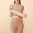 thumbnail image 4 of HAPIMO Soft Fleece Lined Thermal Underwear Sets Warm Winter Sleepwear Base Layer Suits for Cold Weather High Neck Outfits Tracksuits Gold XXL, 4 of 5
