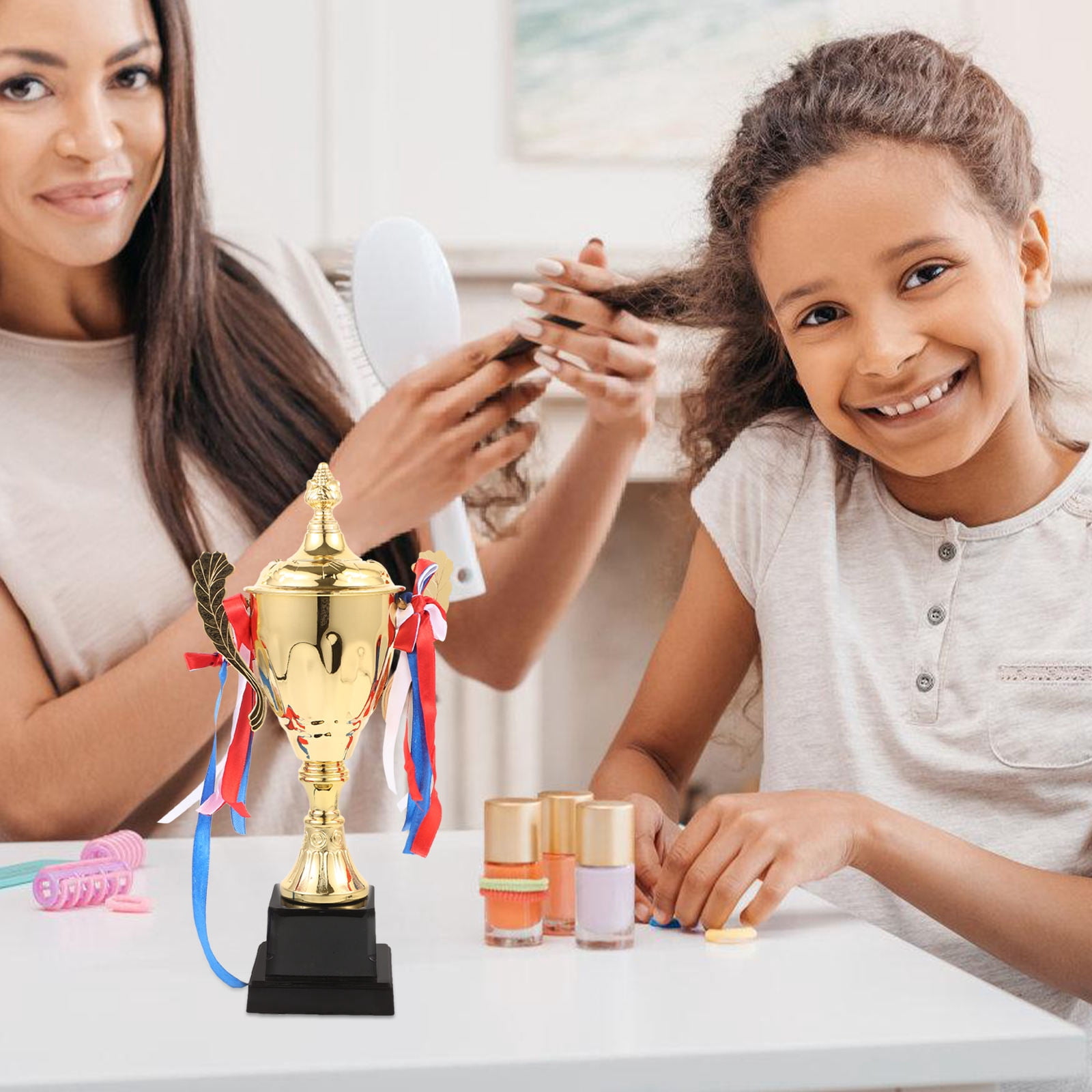 OUNONA Elegant Plastic Trophy Cup Multi-Purpose Award for Winning Prizes and Recognition