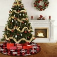 thumbnail image 2 of Classic Red Christmas Tree Skirt Decorative Cover with Holiday Elements for Home Party Festive Decor(Red-C), 2 of 6