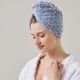 thumbnail image 1 of Fiudx Gorro de Ducha de Terciopelo para Cabello Seco, de Secado Rápido, Suave Forro Polar Coral, Cierre con Una Sola Mano, Secado Rápido para Cabello Largo y Grueso, Multiusos, 25 X 65 Cm., 1 of 3