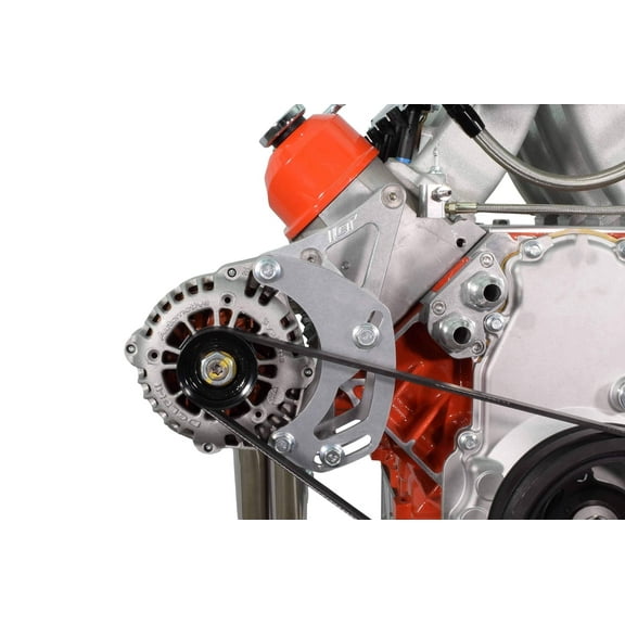 ICT Billet LS Truck Heavy Duty Alternator Only Passenger Side Bracket Swap Electric Or Remote Water Pump Aluminum Designed & Manufactured in the USA 551136-3