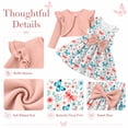 thumbnail image 5 of Aideaone Toddler Girls Dress Sleeveless Floral with Ruffle Cardigan 2 Piece Outfit Set 2-6T, 5 of 7