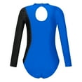 thumbnail image 2 of MSemis Girls Kids Sparkly Waves Gymnastics Leotard Long Sleeve Ballet Dance Bodysuit, 2 of 3