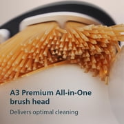 Philips Sonicare 7300 Rechargeable Electric Toothbrush, 3 Brush Head, Black 2000% More Plaque Removal Visual Pressure Sensor, 12 Brush Settings, 21-Day Battery, HX7421/07