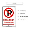 thumbnail image 2 of No Parking Personalized Your Own Choice Hours Custom Designs Aluminum Metal Sign 12"x18", 2 of 5