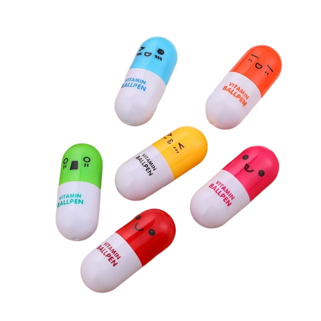 Matsuzay 6 unids/set bolígrafos de pastillas de colores surtidos para niños bolígrafos de pastillas retráctiles de escritura fácil de Suministros de escritura y corrección