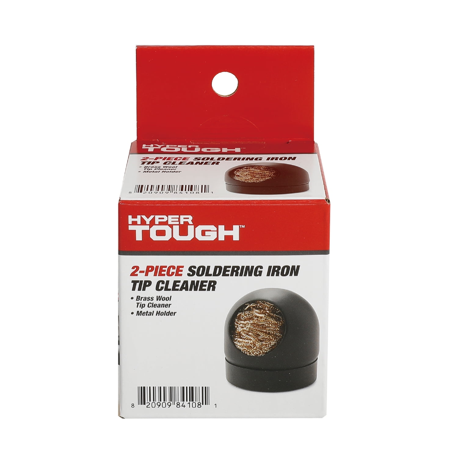 Hyper Tough 2-Piece Soldering Iron Tip Cleaner with Brass Wool