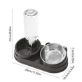 thumbnail image 3 of SHENGXINY Cat Bowls Set - 2 in 1 Pet Feeding Water Bowl, All-in-One Food Water Feeder for Dogs and Cats Gray 11x5.63x2.95in, 3 of 6