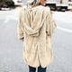 thumbnail image 3 of Abrigo de mujer, chaqueta de felpa, chaqueta con capucha, abrigo de invierno de gran tamaño, abrigo corto, cárdigan cálido, chaqueta con capucha, chaqueta de invierno con bolsillos (3XL), 3 of 5
