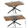 thumbnail image 7 of Miniyam 55"–70.8" Extendable Dining Table for 4–8, Durable MDF Tabletop with Rounded Corners and Heavy-Duty Metal Base, Brown, 7 of 7