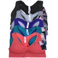 thumbnail image 1 of DailyWear Womens Sports Bra 6 Pack Various Style - One Size, Plus Size (0232, One Size), 1 of 6