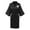 Black, variant on TIMIFIS Silk Robes for Women Plus Size Bride Bridesmaid Party Satin Bathrobe V Neck Sleepwear Loungewear Dressing Gowns with 3/4 Sleeve - Spring/Summer