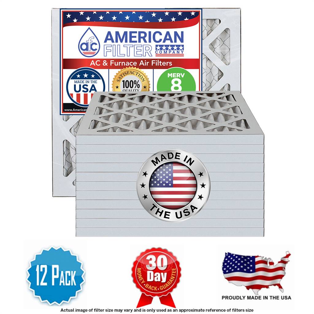 American Filter Company Brand Compatible to 20x20x1 Air Filters MERV 8 (MPR 600 FPR 5) Type