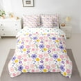 thumbnail image 2 of Castle Fairy Chic Flowers Bedding Comforter Set 7 Pieces for Female Men Women,Spring Garden Full Bedding Set Lightweight,Floral Blossoms Fitted Sheet Flat Sheet,Breathable Home Decor,Reversible, 2 of 8