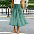 thumbnail image 6 of Tulle Skirts for Women Pleated Layered Tutu Skirt Ladies Elegant Flowy Long Skirts Casual Pleated a-Line Maxi Skirt High Waisted Flowy Skirts Elegantes Bridesmaid Wedding Midi Skirt Green XL, 6 of 6