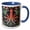 Blue/White, variant on 3drose, Squid William Morris Style Nautical Sea Octopus Ocean Blue Green Red, 11oz Two-tone Black Mug