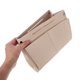 thumbnail image 5 of unbranded Organizador De Bolso De Fieltro Beige Para Cosméticos Con Cierre Fácil Y Doble, 5 of 6