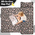 thumbnail image 4 of Black and Beige Leopard Print Teens Toddler Nap Mat with Pillow, Sleeping Mat Bag for Preschool Daycare 51"x22", 4 of 6