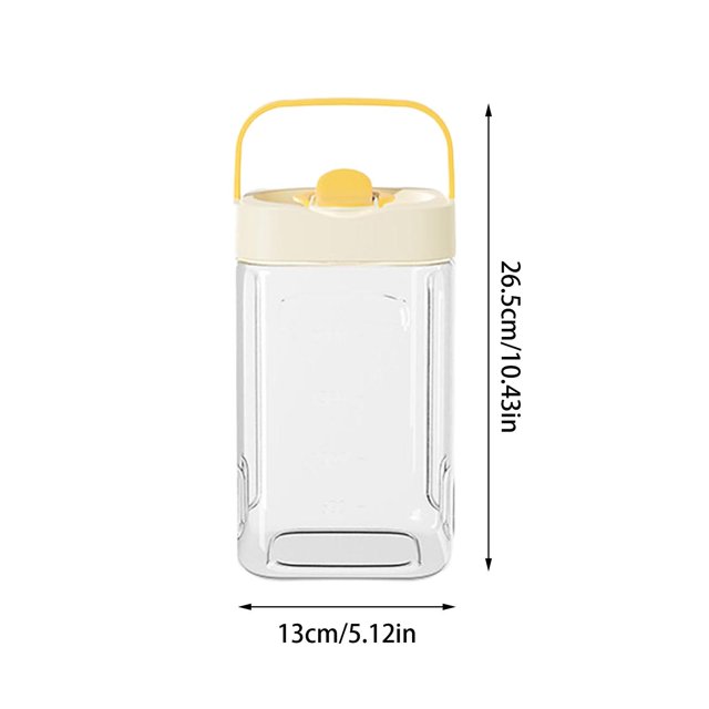 JJKBVCLO Large Capacity Beverage Dispenser With Easy Pour Spout For Home And Outdoor Use Durable Plastic Design With Measurement Markings For Convenient Drink Storage