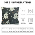 thumbnail image 5 of SHANXI Halloween Pillow Covers Black And White Ghost Throw Pillow Covers Farmhouse linen Pillowcases Decoration Outdoor Halloween Pillows Decorative For Halloween Home Sofa Decor 18x18in, 5 of 5