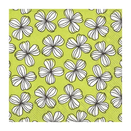 Set of 2 Cocktail Graphic Flower Napkins 20 Pack