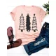 thumbnail image 1 of Camiseta con estampado para mujer, ropa bonita, Top de moda de Año Nuevo, Camisetas Básicas de manga corta con gráfico de Navidad, 1 of 5