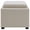 Cream, variant on Cameron Square Fabric Storage Ottoman with Tray - Cardiff Gray