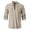 A-Khaki313, variant on XIAONU Men's Solid Color Medieval Shirts Relaxed Fit Lace Up Neck Tunic Top Breathable Vintage Style Renaissance Shirt