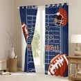 thumbnail image 3 of Erosebridal Eat Sleep Football Black Out Curtains for Kids Teens,Boys Girls Sport Rugby Curtains Pack of 2 (42x63 Each),Super Cozy Room Decor, 3 of 6