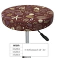thumbnail image 4 of Kll Coffee And Flowers Round Bar Chair Cushion Cover 13 Inch,Bar Stool Protector With Elastic, Soft Washable, 4 of 7