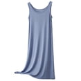 thumbnail image 5 of AHMOMEI Summer Dresses for Women Loose Casual Sleeveless Tank Dress Solid Color Crewneck House Dresses Beach Sundresses Light Blue XL, 5 of 5