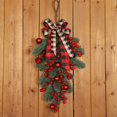 thumbnail image 2 of 23.6 Inch Christmas Cordless Prelit Stairway Trim Artificial Teardrop Wreaths For Front Door Outdoor Wall Window Decor Colorful Xmas Holiday, 2 of 6