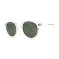thumbnail image 2 of Mens P3 Iconic Keyhole Round Thin Plastic Sunglasses Clear Green, 2 of 4