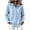 Sky Blue #6, variant on Evdexr Women's Linen Shirts Button Down Drawstring Hoodies 2026 Summer Long Sleeve Outdoor Blouses Lightweight Solid Hooded Athletic Shirts M