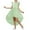 Green, variant on REDARER Girls' Flutter Sleeve Hi-Low Hem Dress Formal Party Swing Dress,10-12 Years