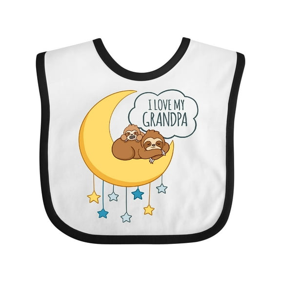 Inktastic I Love My Grandpa Boys or Girls Baby Bib