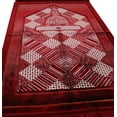 thumbnail image 4 of Modefa Turkish Islamic Lux Plush Regal Velvet Prayer Rug Janamaz Sajjadah Carpet with Free Prayer Cap - Mosque Red, 4 of 6