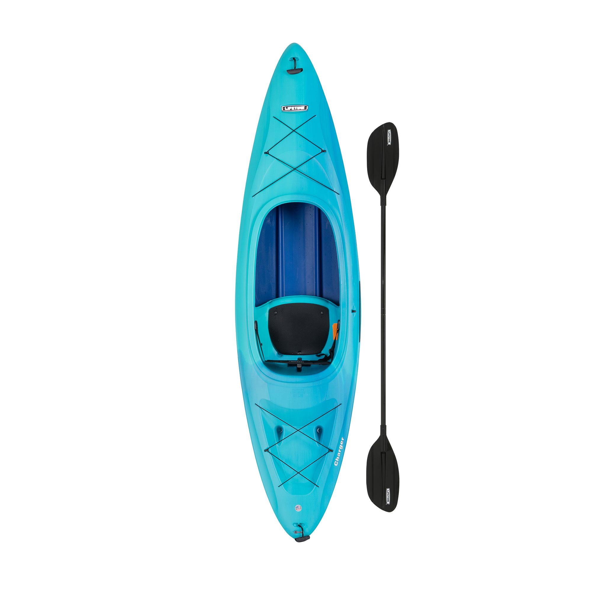 (2 pack) Lifetime Charger 10 ft Sit-Inside Kayak with Paddle, Bahama Fusion (91247)