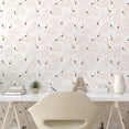 thumbnail image 3 of Ambesonne Swan Peel & Stick Wallpaper for Home, Doodle Pastel, 13"x36", Peach Marigold Black, 3 of 6