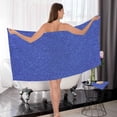 thumbnail image 7 of GZHJMY Shiny Blue Soft Cotton Towel Sets 2 Piece,1 Bath Towel 1 Hand Towel Quick Dry Highly Absorbent Bath Towels Washcloths for Bathroom, Gym, Hotel, and Spa Bathroom Towels, 7 of 7