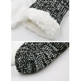 thumbnail image 4 of ZFSOCK Women Slipper Fuzzy Socks Fluffy Sherpa Lined Soft Thick Knit Fleece Non Slip Warm Socks with Grippers,Black, 4 of 6
