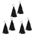 thumbnail image 1 of ZheElen 2 Pièces Pompons en Cuir Bijoux Breloques Porte-Clés Sacs Anneau Résultats Style un 3Set, 1 of 6