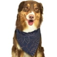 thumbnail image 6 of Naloa Navy Dark Blue Dog Bandanas 1PC Washable Triangle Dog Scarfs Premium Durable Fabric, for Small Medium Large Dogs and Cats, 6 of 6