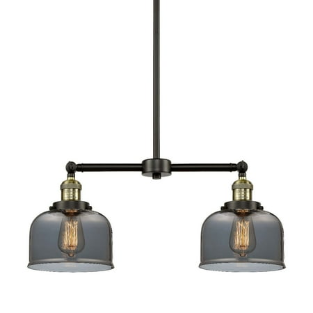 

Innovations Lighting 209 Large Bell Large Bell 2 Light 24 Wide Linear Chandelier /