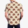 thumbnail image 3 of Balery Fall Turkey Printed Men’s Short Sleeve Polo Shirt, Midweight Men's Shirt,Golf Polo shirts -4X-Large, 3 of 8